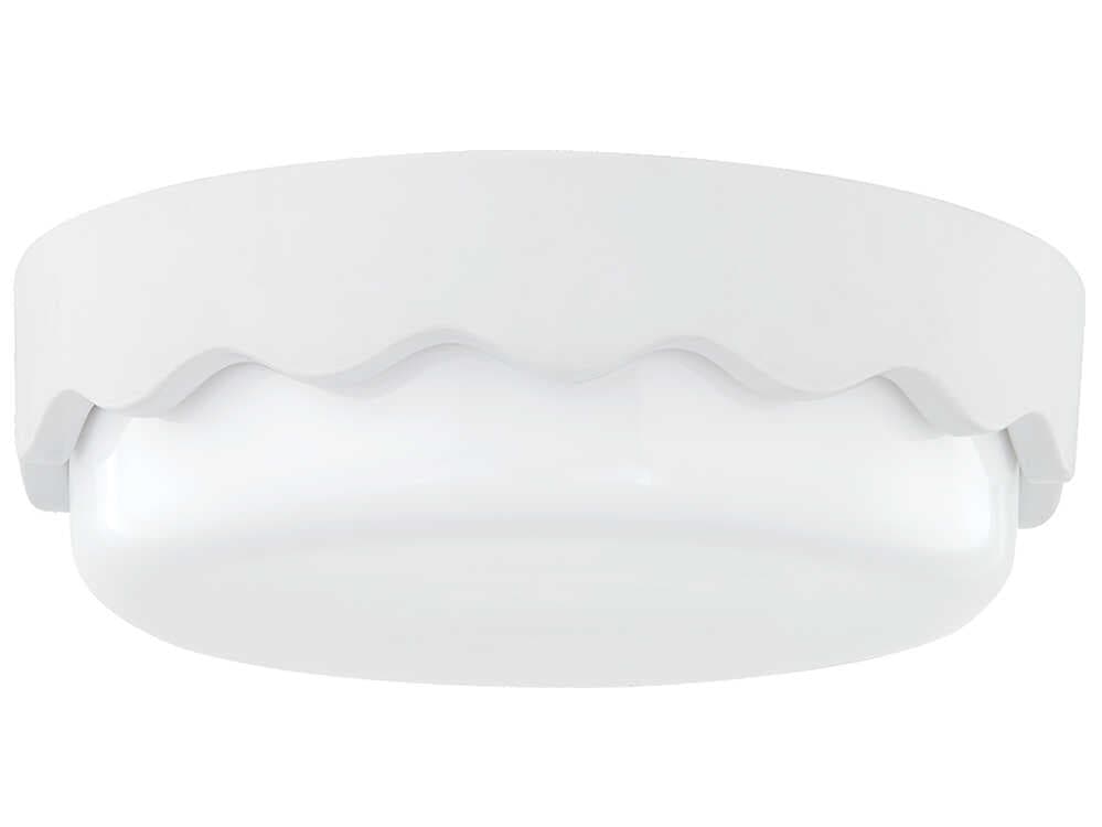 Mitzi Wave 3-Light Ceramic Matte White Glass Round Flush Mount