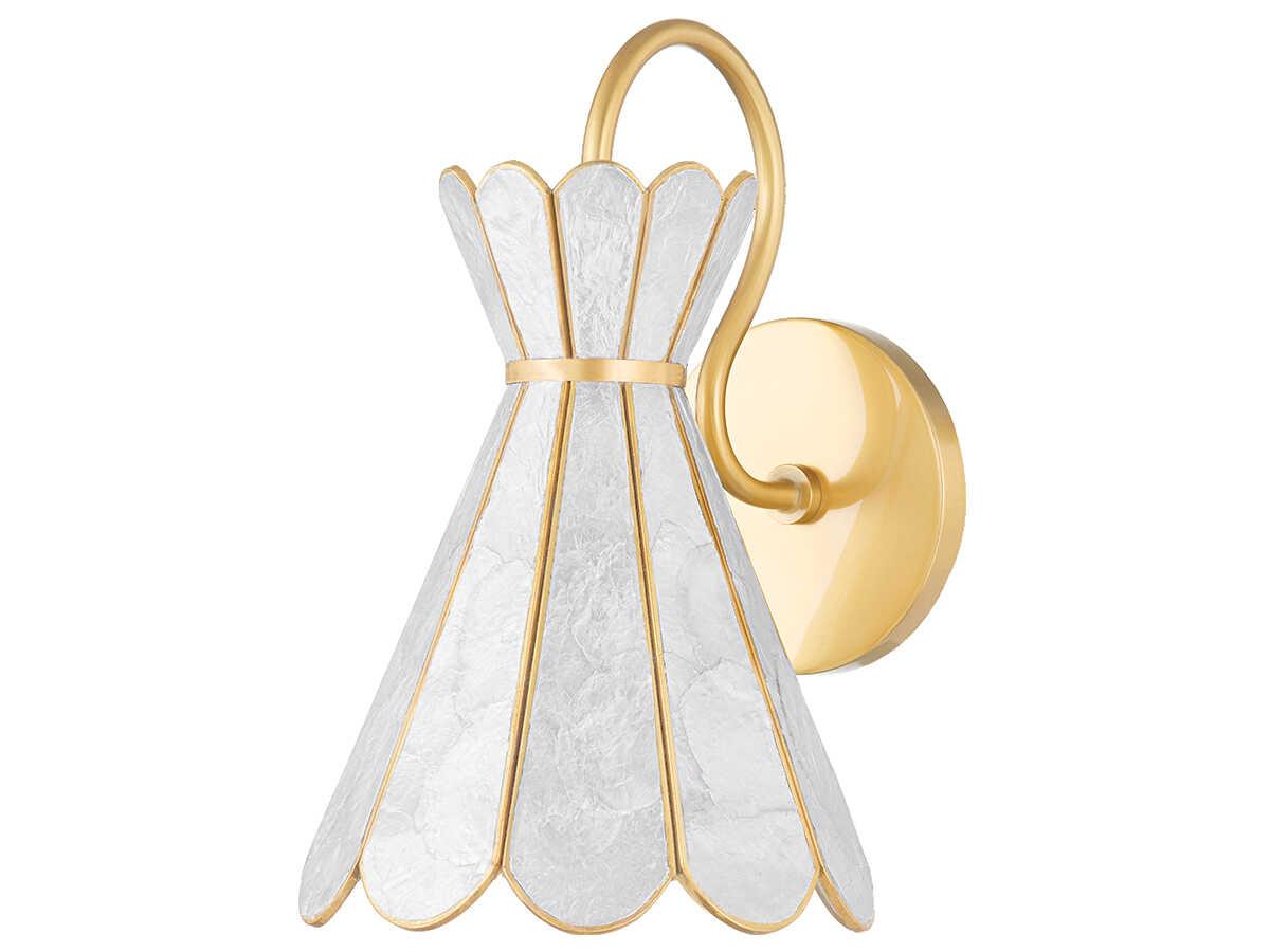 Mitzi Lyra 1-Light Aged Brass Wall Sconce