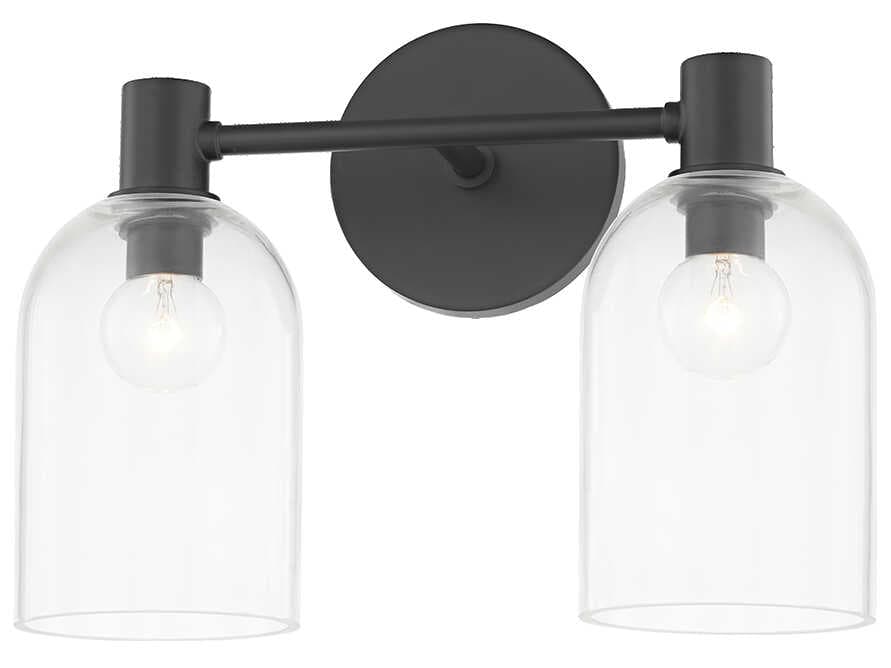 Mitzi Paisley 1-Light Soft Black Glass Vanity Light