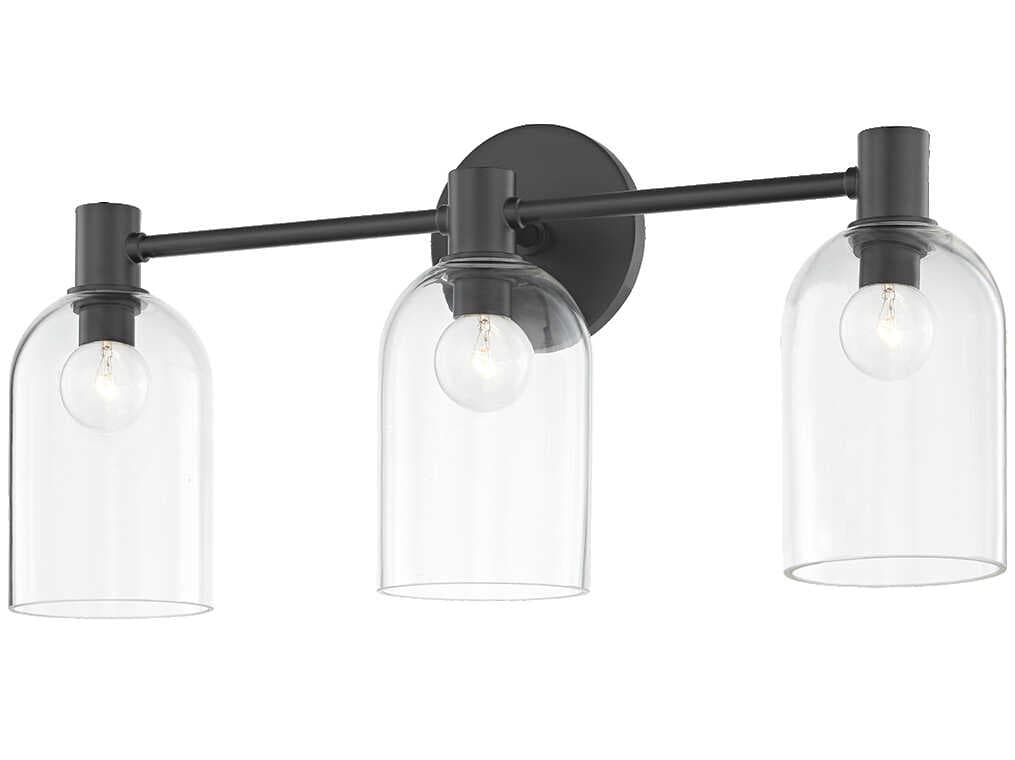 Mitzi Paisley 1-Light Soft Black Glass Vanity Light