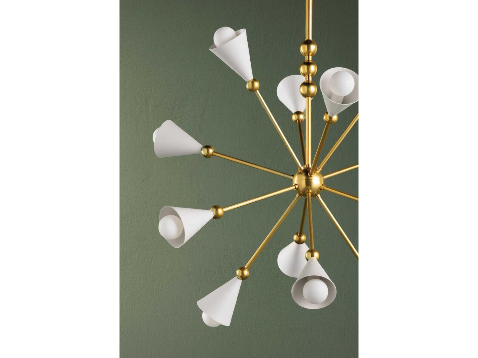 Mitzi Hikari 12-Light Aged Brass Soft White Sputnik Chandelier