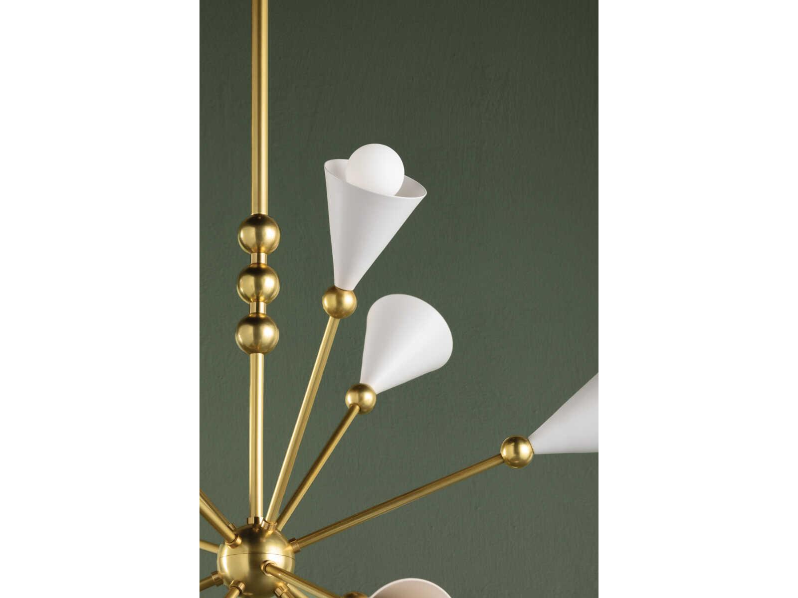 Mitzi Hikari 12-Light Aged Brass Soft White Sputnik Chandelier
