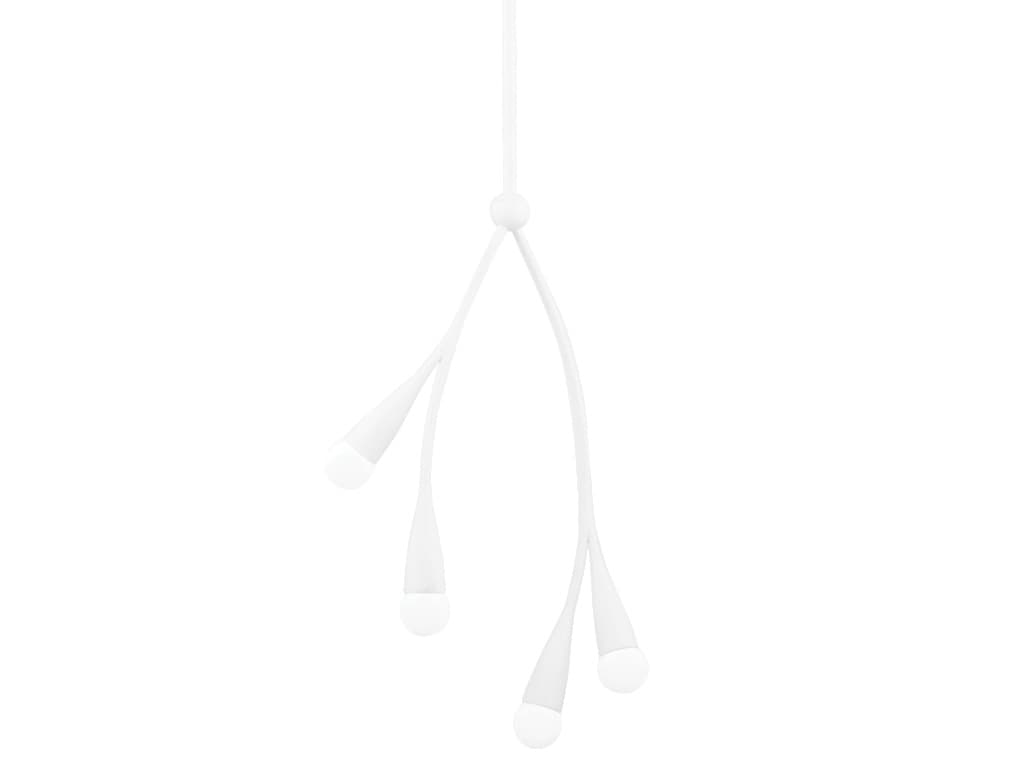 Mitzi Elsa 4-Light Textured White Pendant