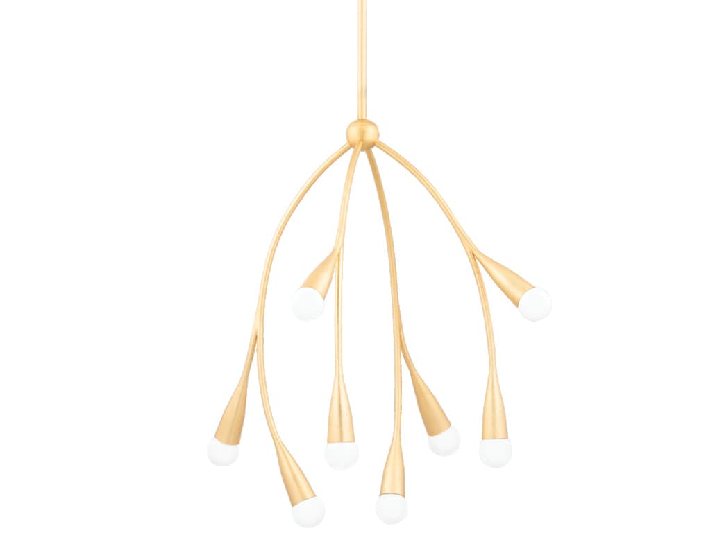 Mitzi Elsa 8-Light Gold Leaf Candelabra Chandelier