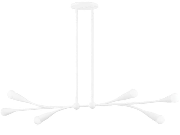 Mitzi Elsa 6-Light Textured White Linear Island Pendant