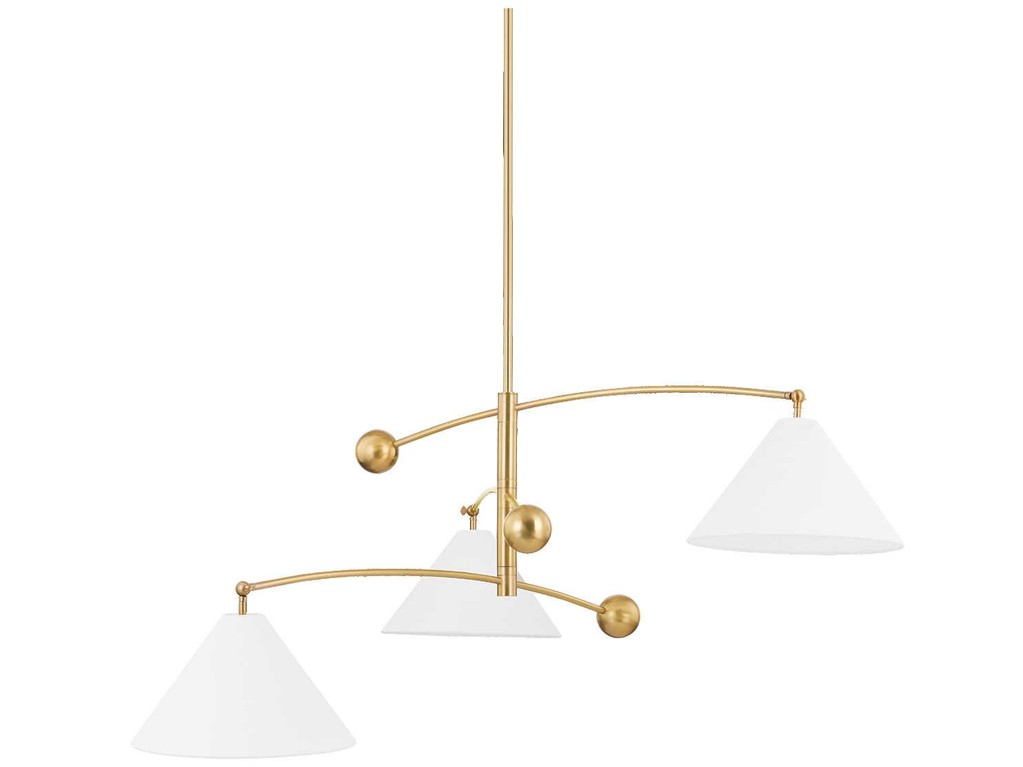 Mitzi Birdie 3-Light Aged Brass Chandelier