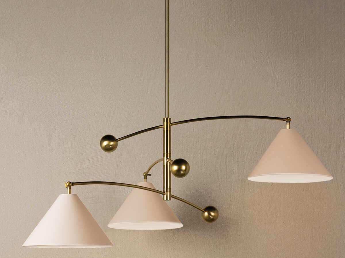 Mitzi Birdie 3-Light Aged Brass Chandelier