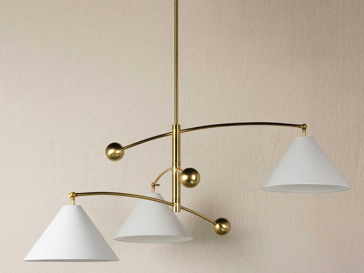 Mitzi Birdie 3-Light Aged Brass Chandelier
