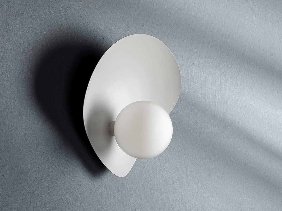 Mitzi Leni 1-Light Texture White Glass Wall Sconce