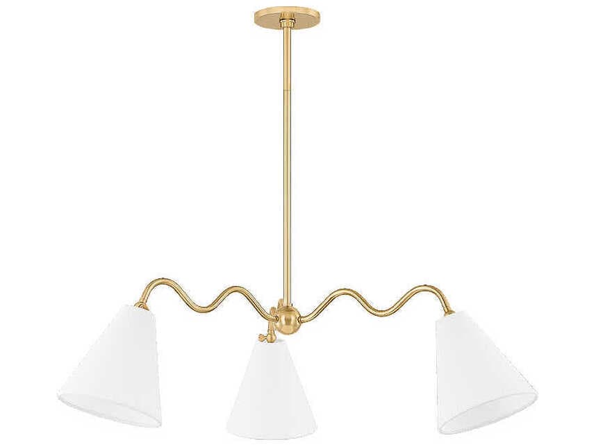 Mitzi Onda 3-Light Aged Brass Chandelier