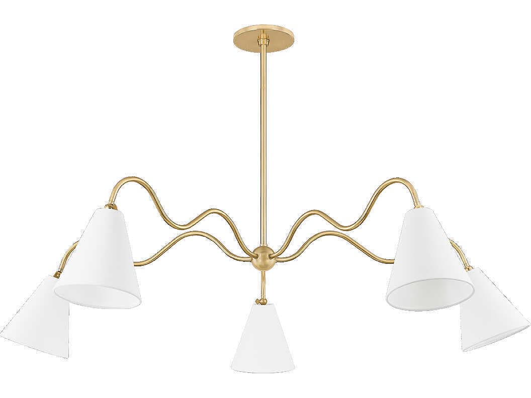 Mitzi Onda 5-Light Aged Brass Chandelier