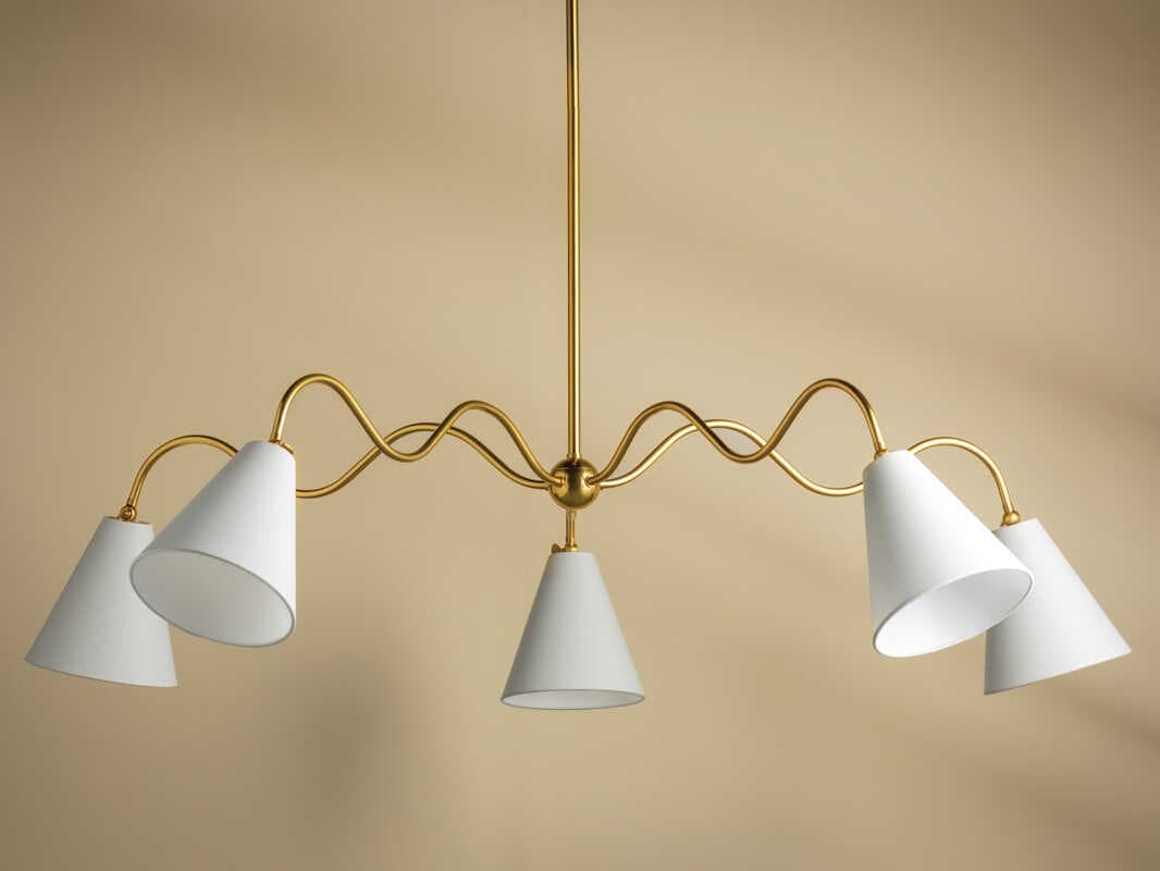 Mitzi Onda 5-Light Aged Brass Chandelier