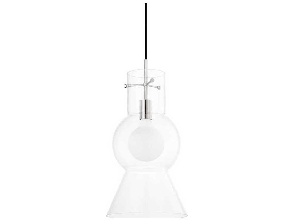 Mitzi Mirabel 1-Light Polished Nickel Glass Mini Pendant