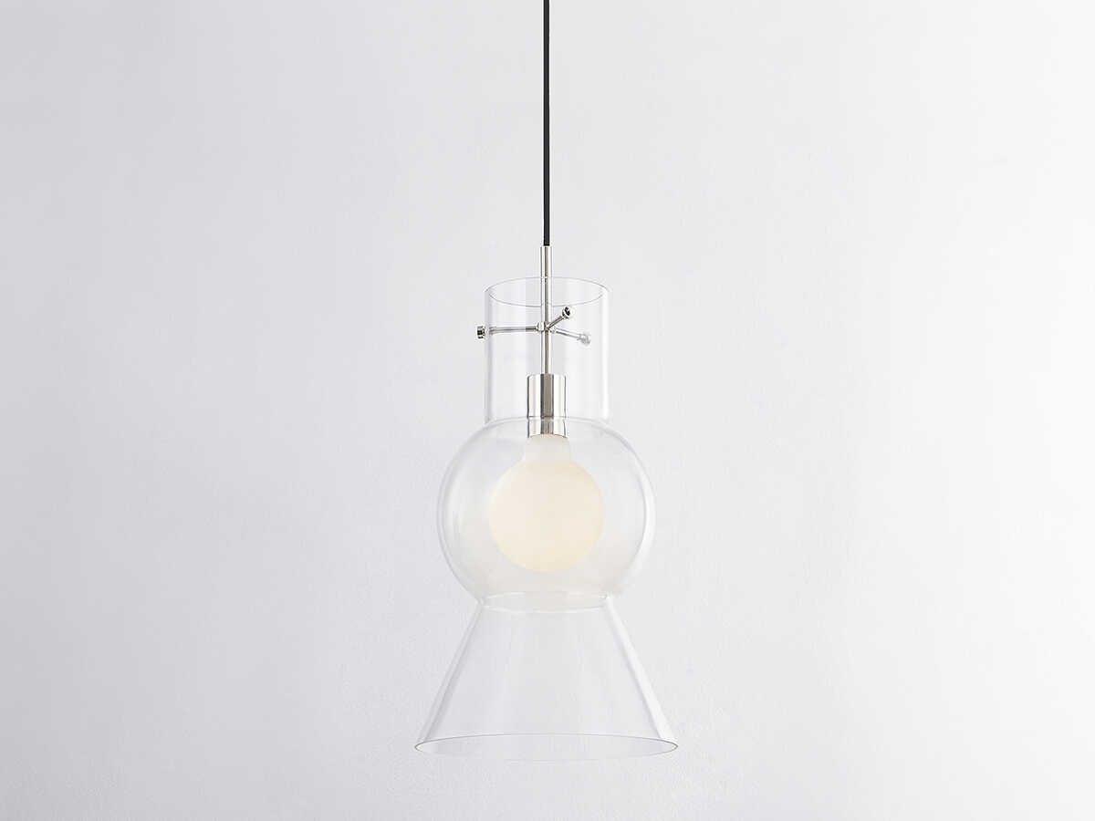 Mitzi Mirabel 1-Light Polished Nickel Glass Mini Pendant