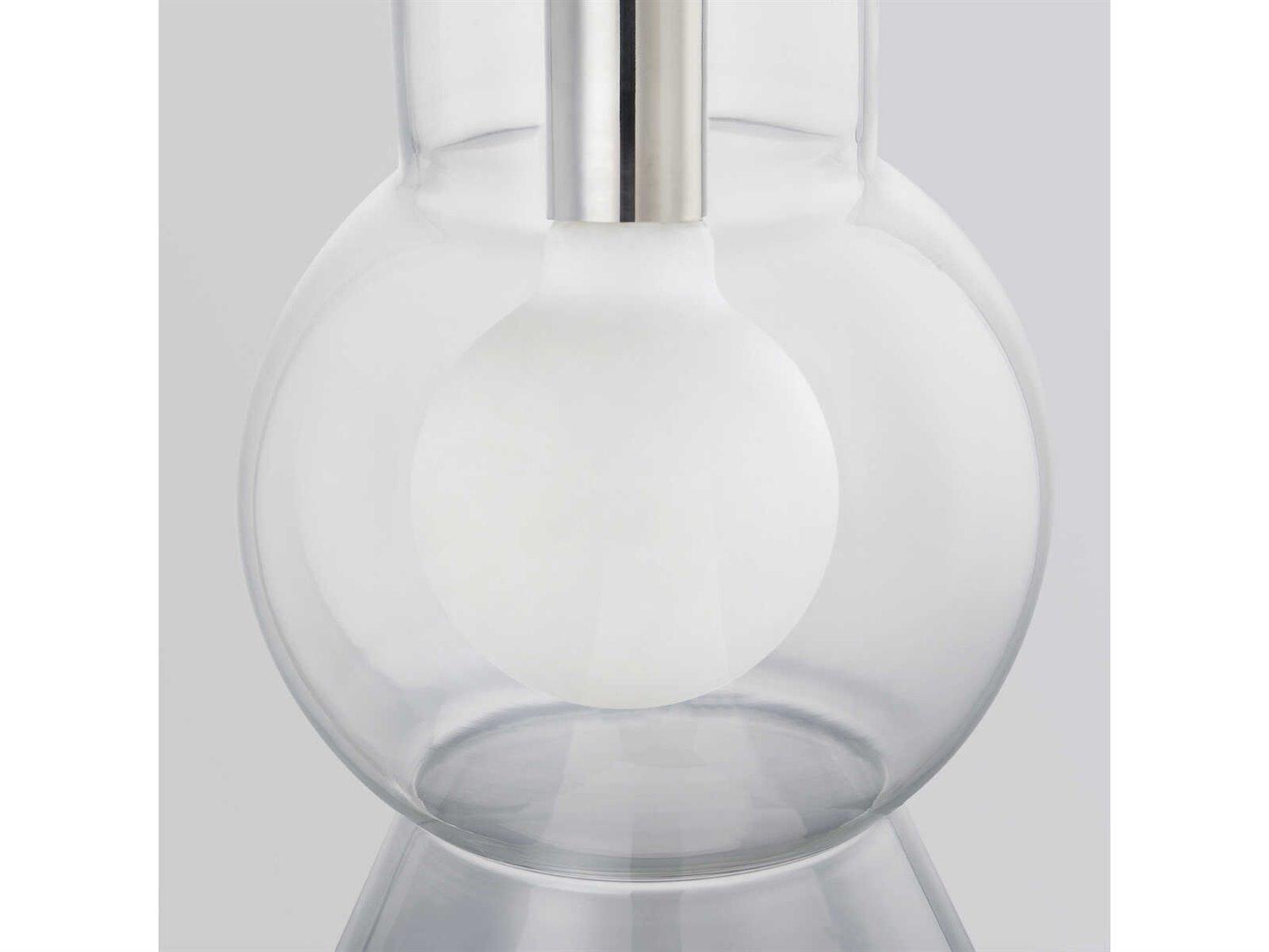 Mitzi Mirabel 1-Light Polished Nickel Glass Mini Pendant
