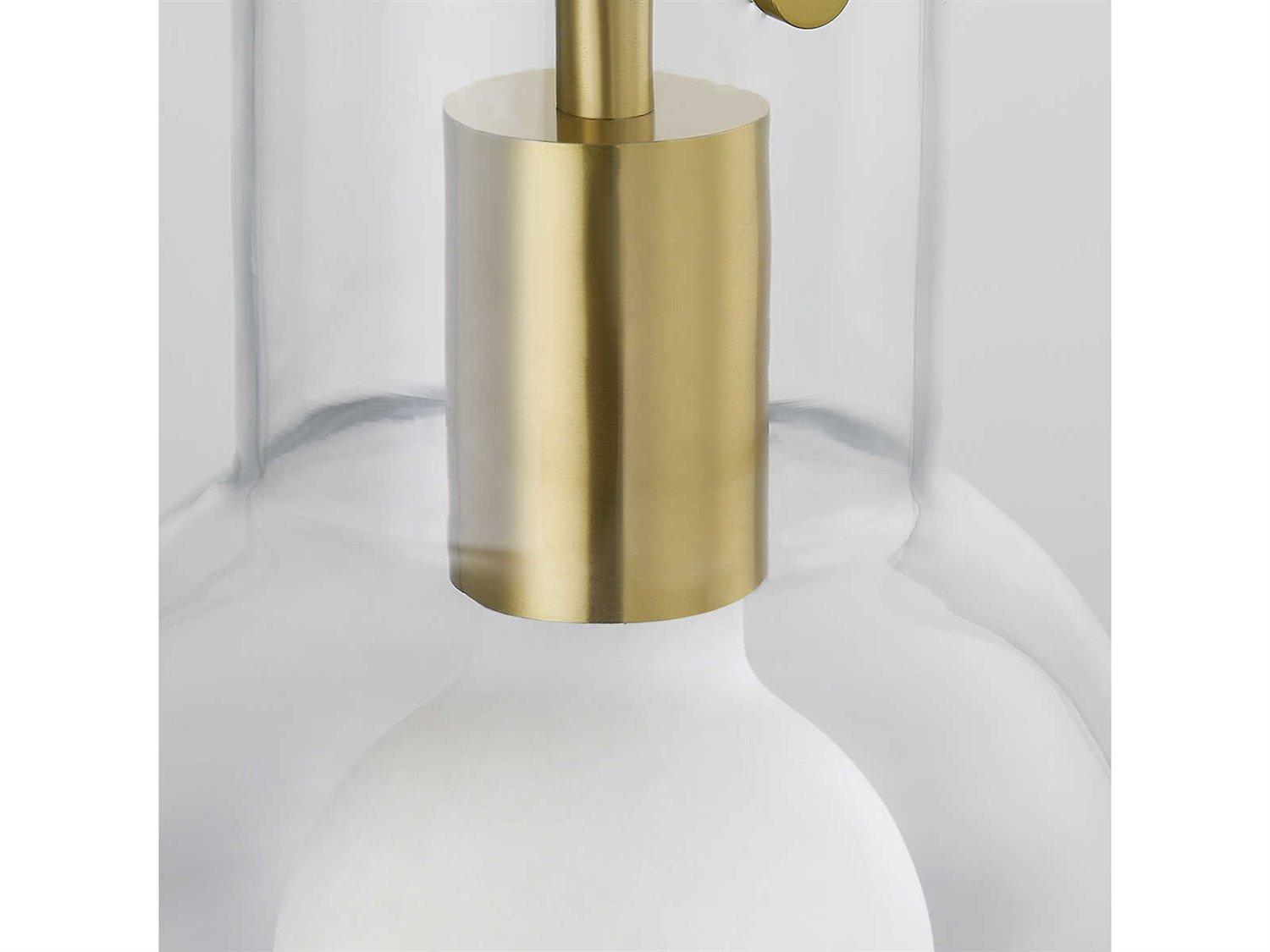 Mitzi Mirabel 1-Light Aged Brass Glass Mini Pendant