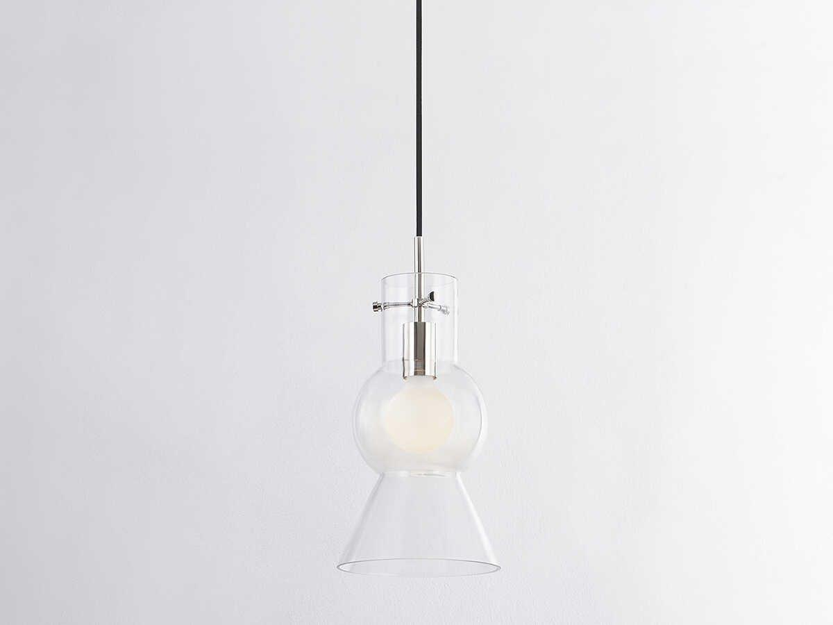 Mitzi Mirabel 1-Light Polished Nickel Glass Mini Pendant