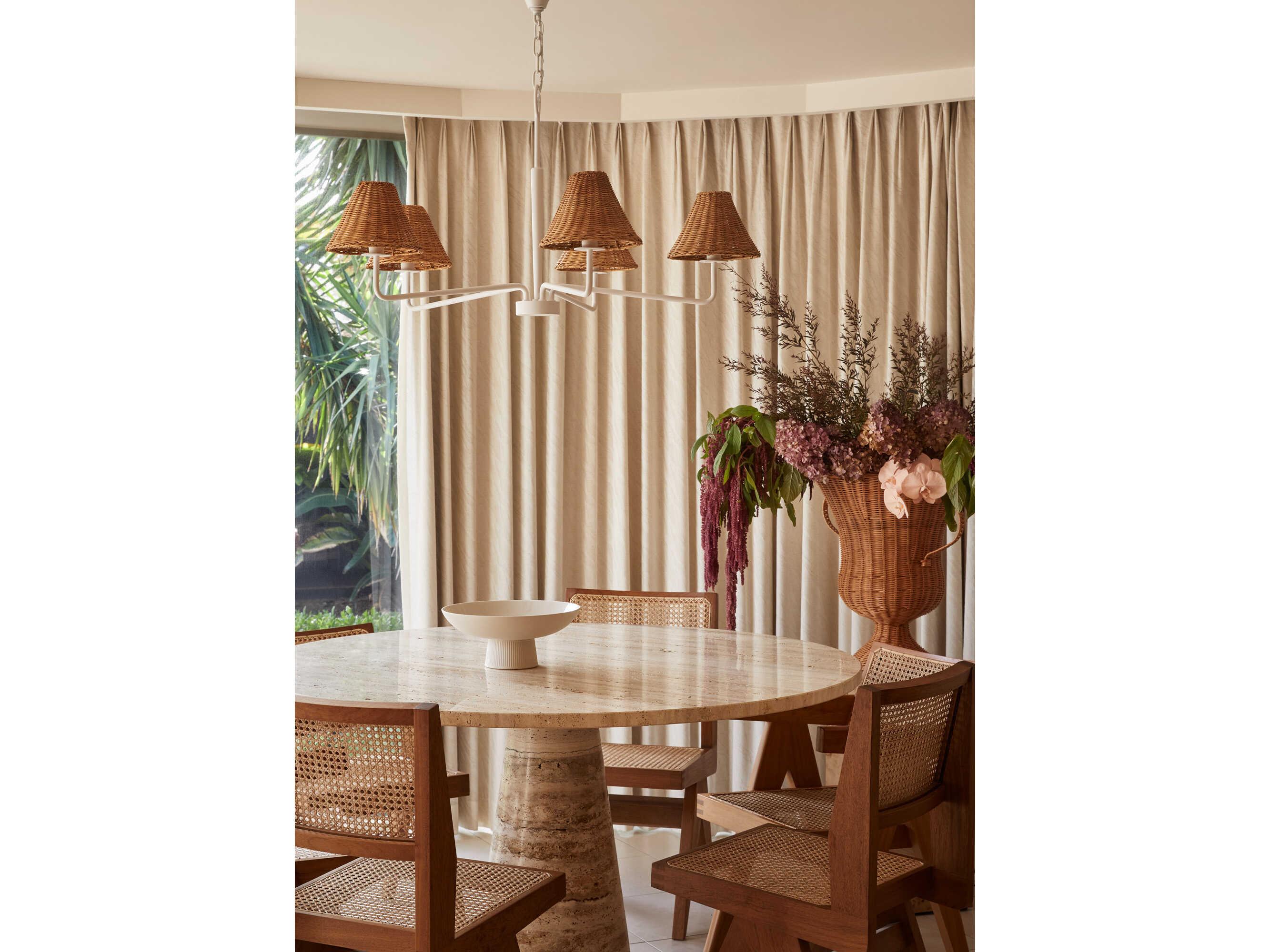 Mitzi Issa 5-Light Texture White Empire Chandelier