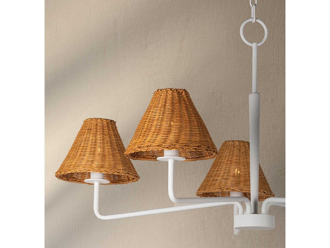 Mitzi Issa 5-Light Texture White Empire Chandelier