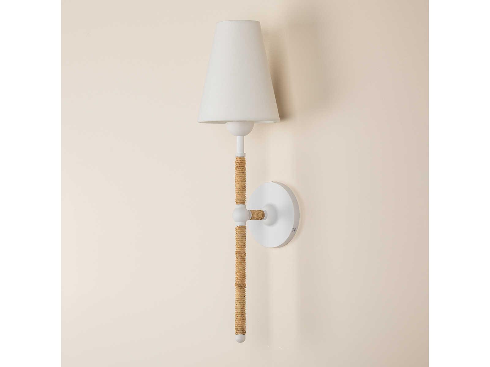 Mitzi Mariana 1-Light Textured White Wall Sconce