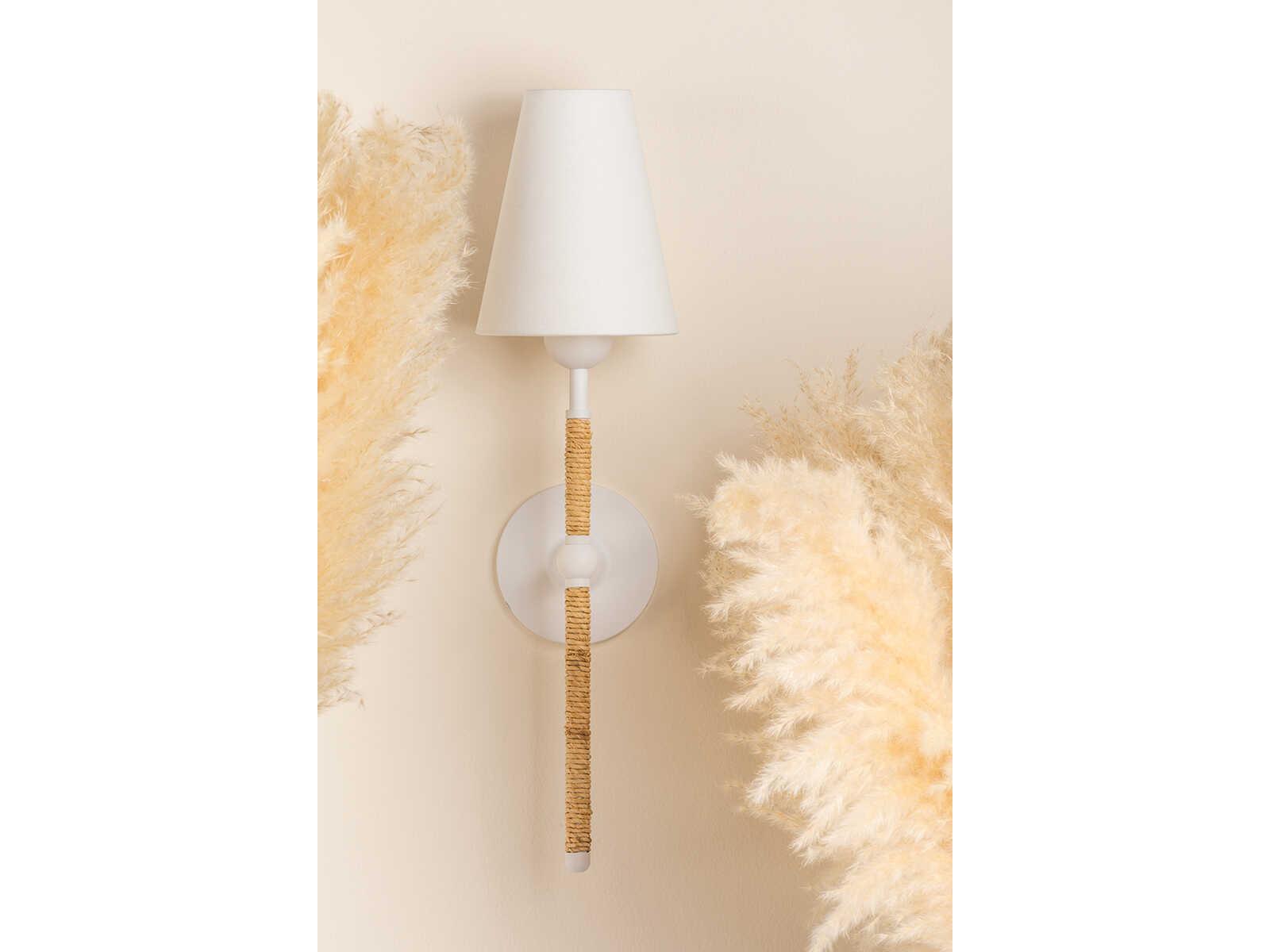 Mitzi Mariana 1-Light Textured White Wall Sconce