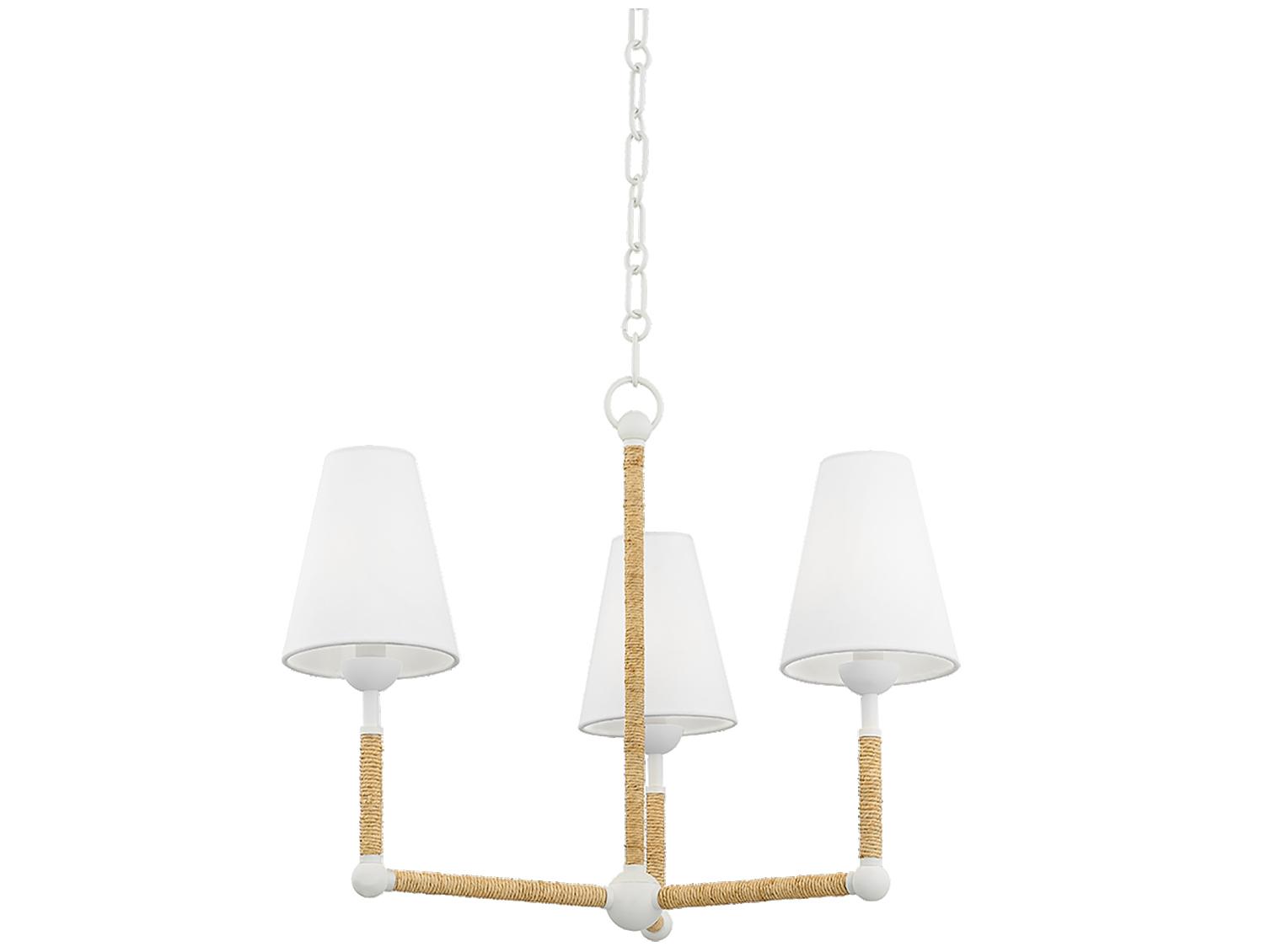 Mitzi Mariana 3-Light Textured White Candelabra Chandelier