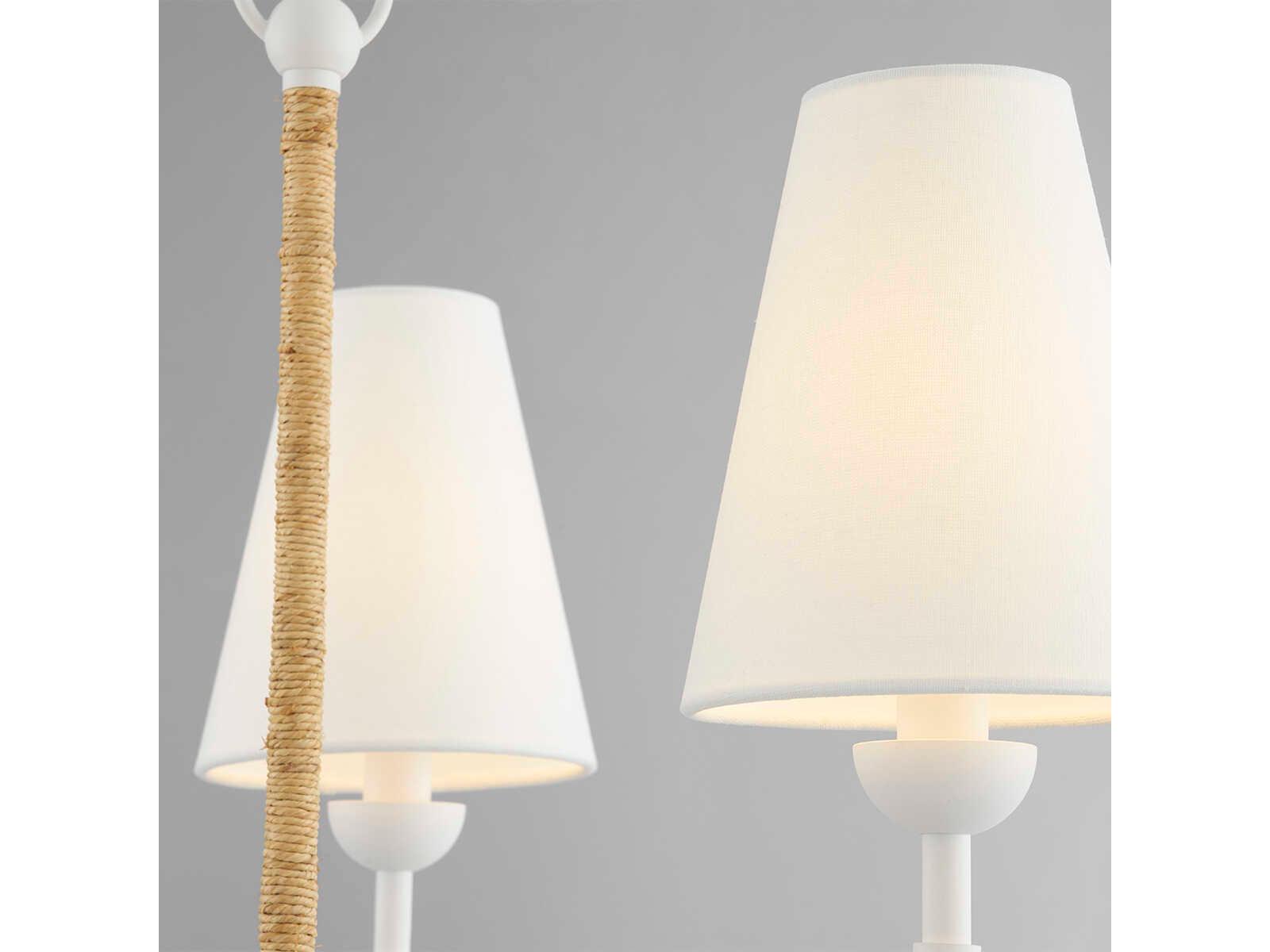 Mitzi Mariana 3-Light Textured White Candelabra Chandelier