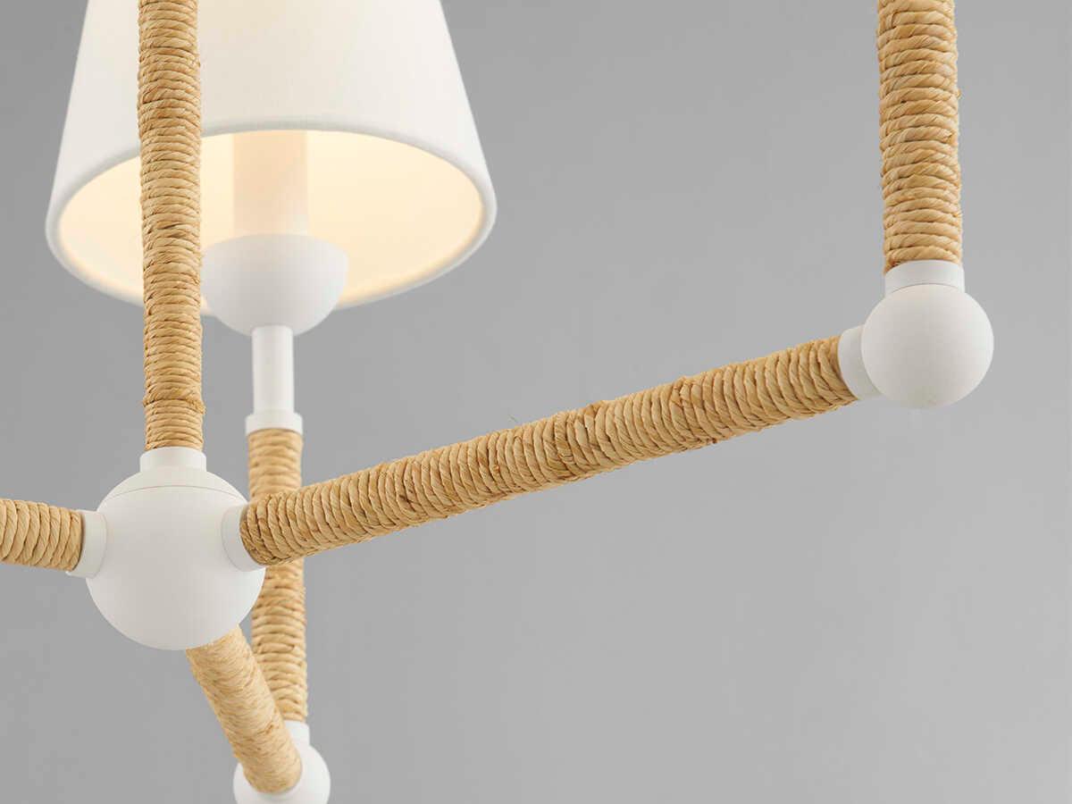 Mitzi Mariana 3-Light Textured White Candelabra Chandelier