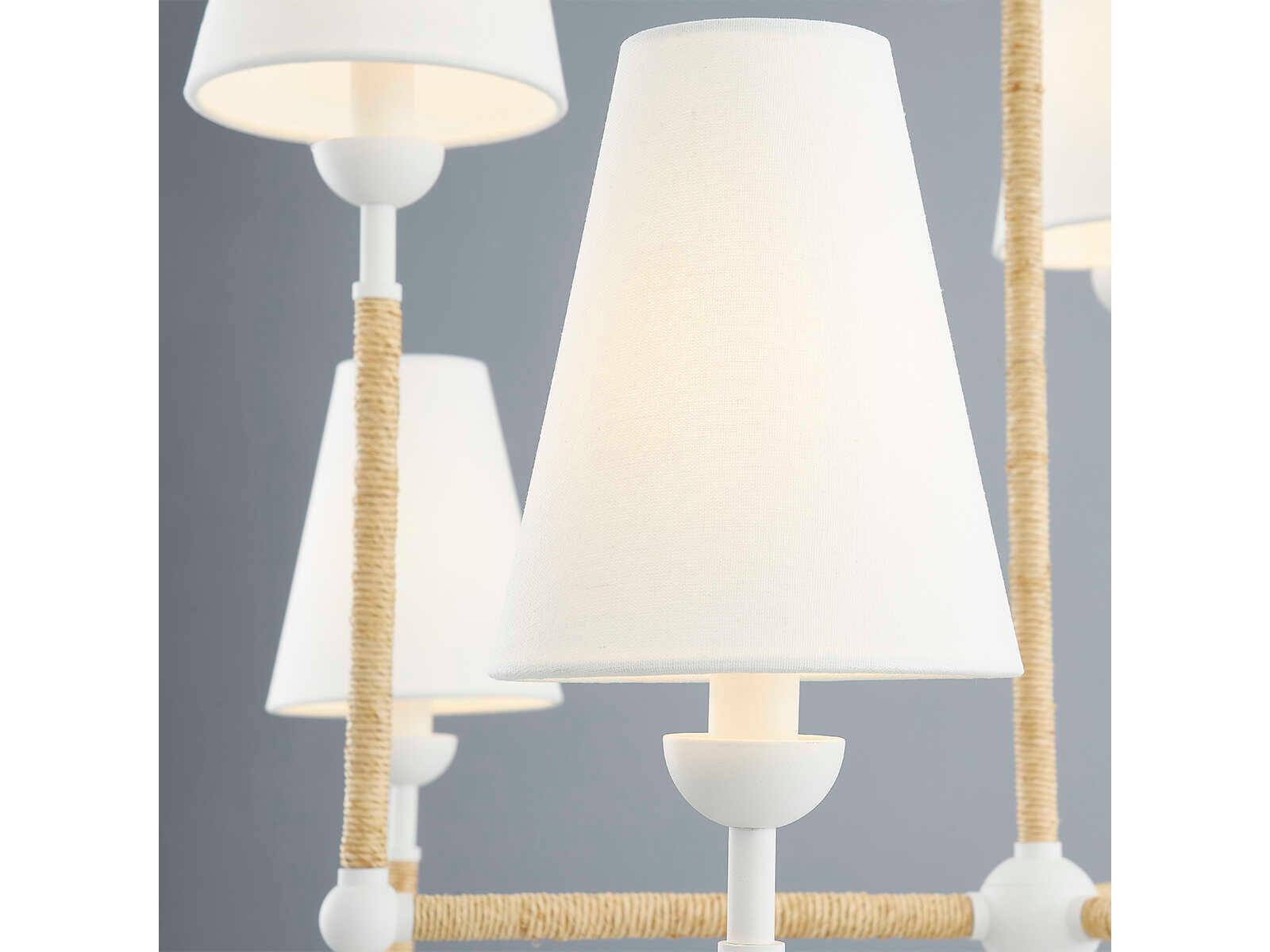 Mitzi Mariana 6-Light Textured White Candelabra Chandelier