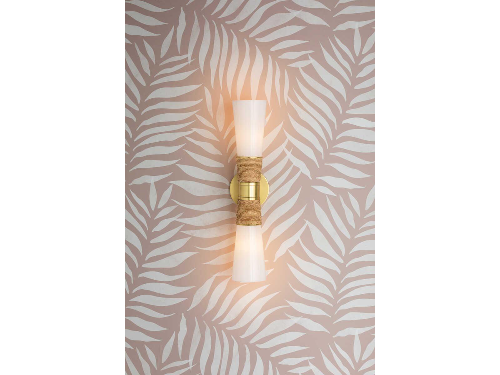Mitzi Mica 2-Light Aged Brass Wall Sconce