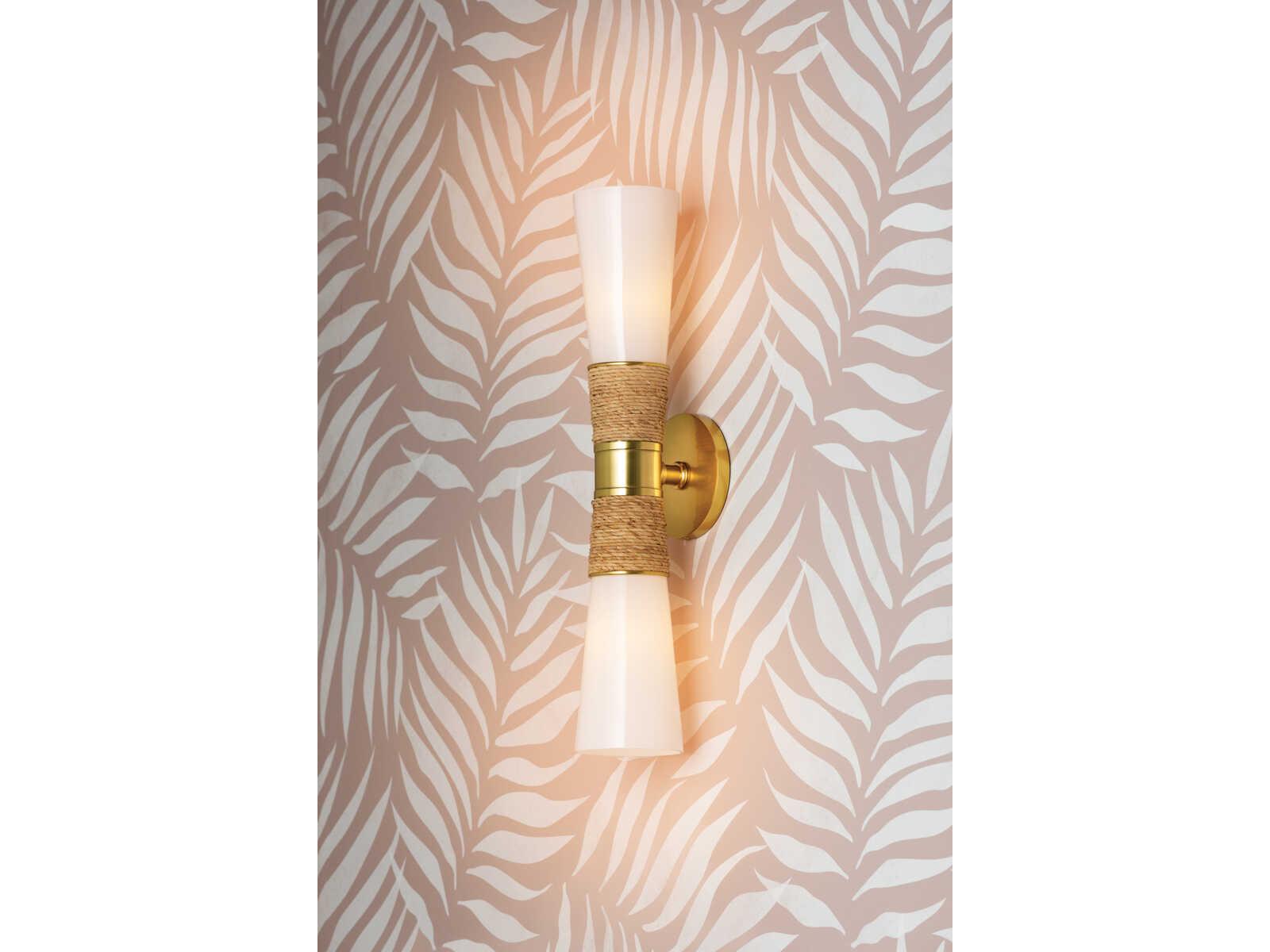 Mitzi Mica 2-Light Aged Brass Wall Sconce