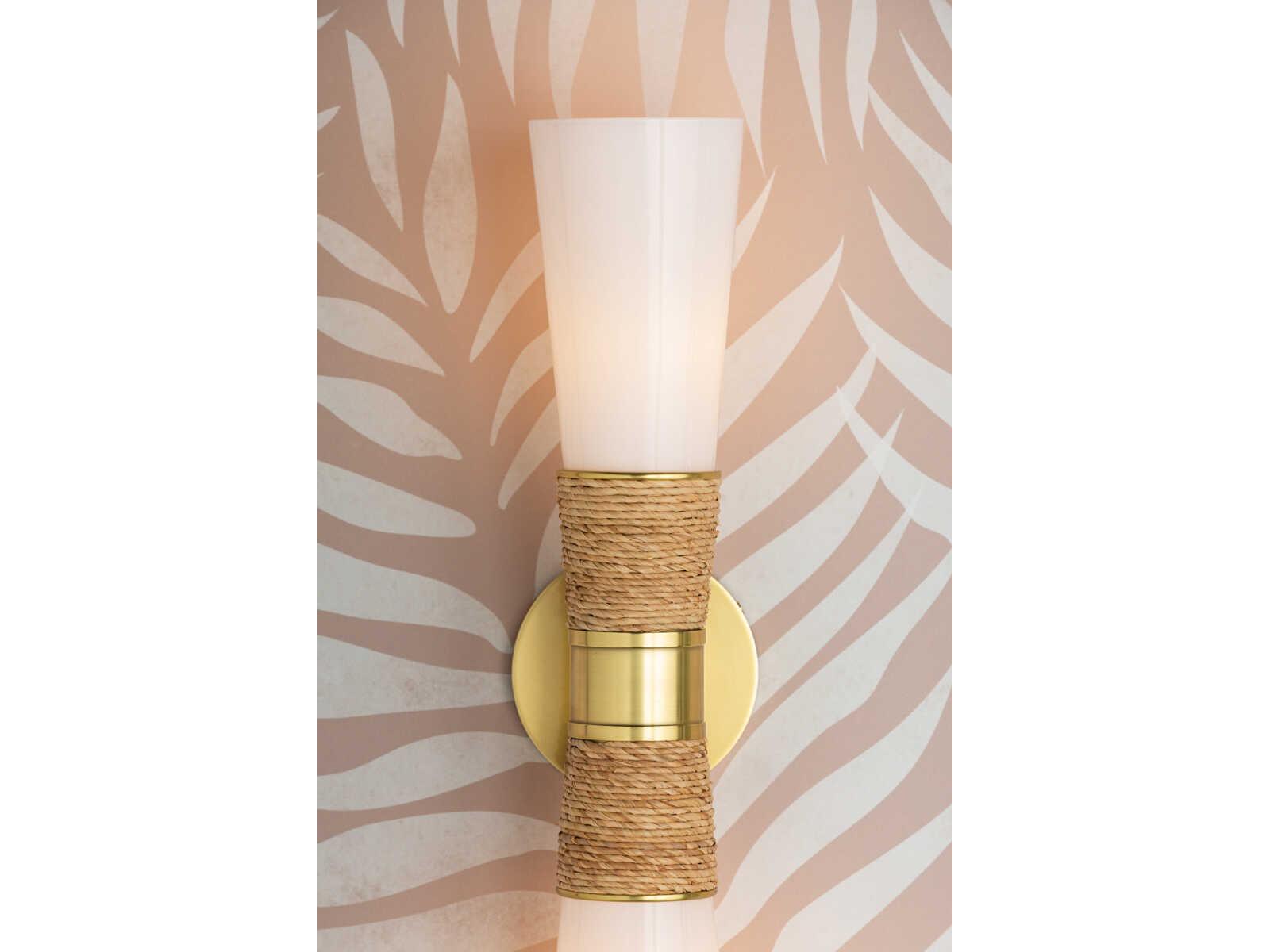 Mitzi Mica 2-Light Aged Brass Wall Sconce