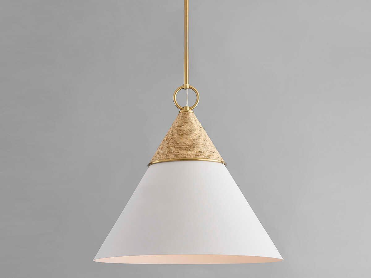 Mitzi Mica 1-Light Aged Brass Pendant