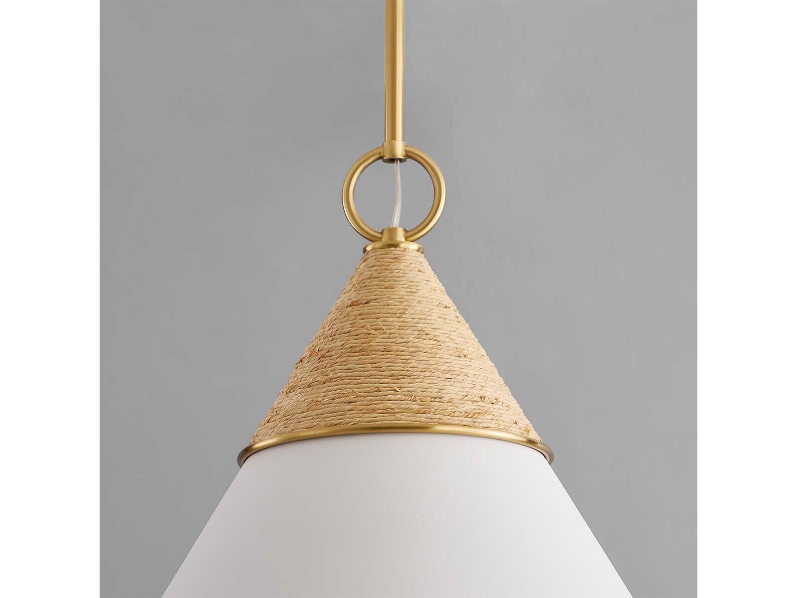 Mitzi Mica 1-Light Aged Brass Pendant