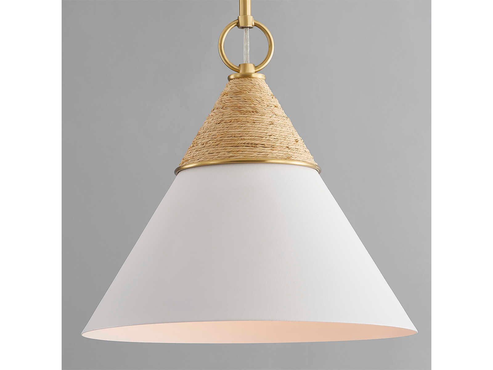 Mitzi Mica 1-Light Aged Brass Pendant