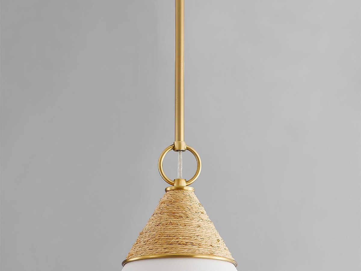 Mitzi Mica 1-Light Aged Brass Pendant