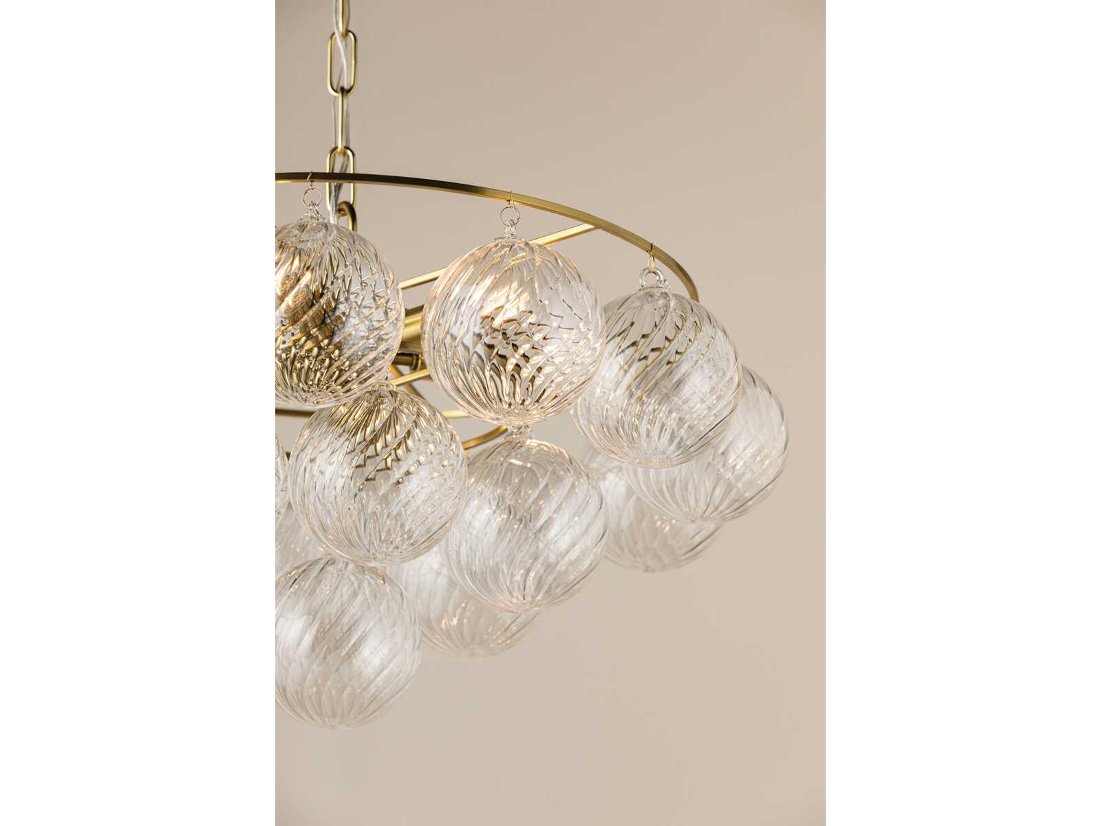 Mitzi Mimi 6-Light Aged Brass Globe Chandelier