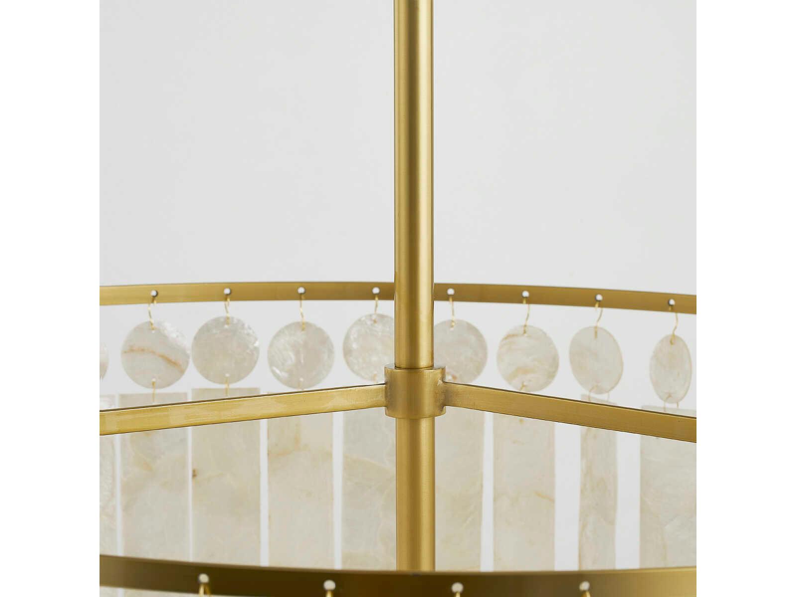 Mitzi Melisa 6-Light Aged Brass Candelabra Tiered Chandelier