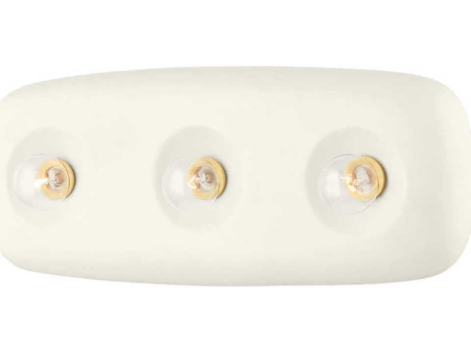 Mitzi Colleen 3-Light Aged Brass Satin Ivory Vanity Light