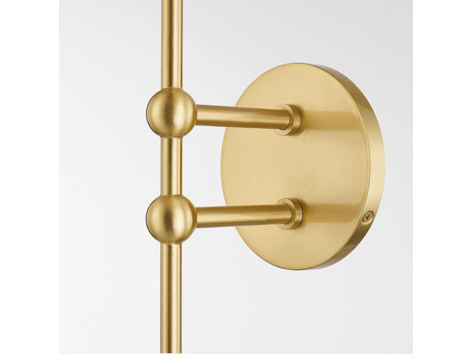 Mitzi Ophelia 1-Light Aged Brass Glass Wall Sconce