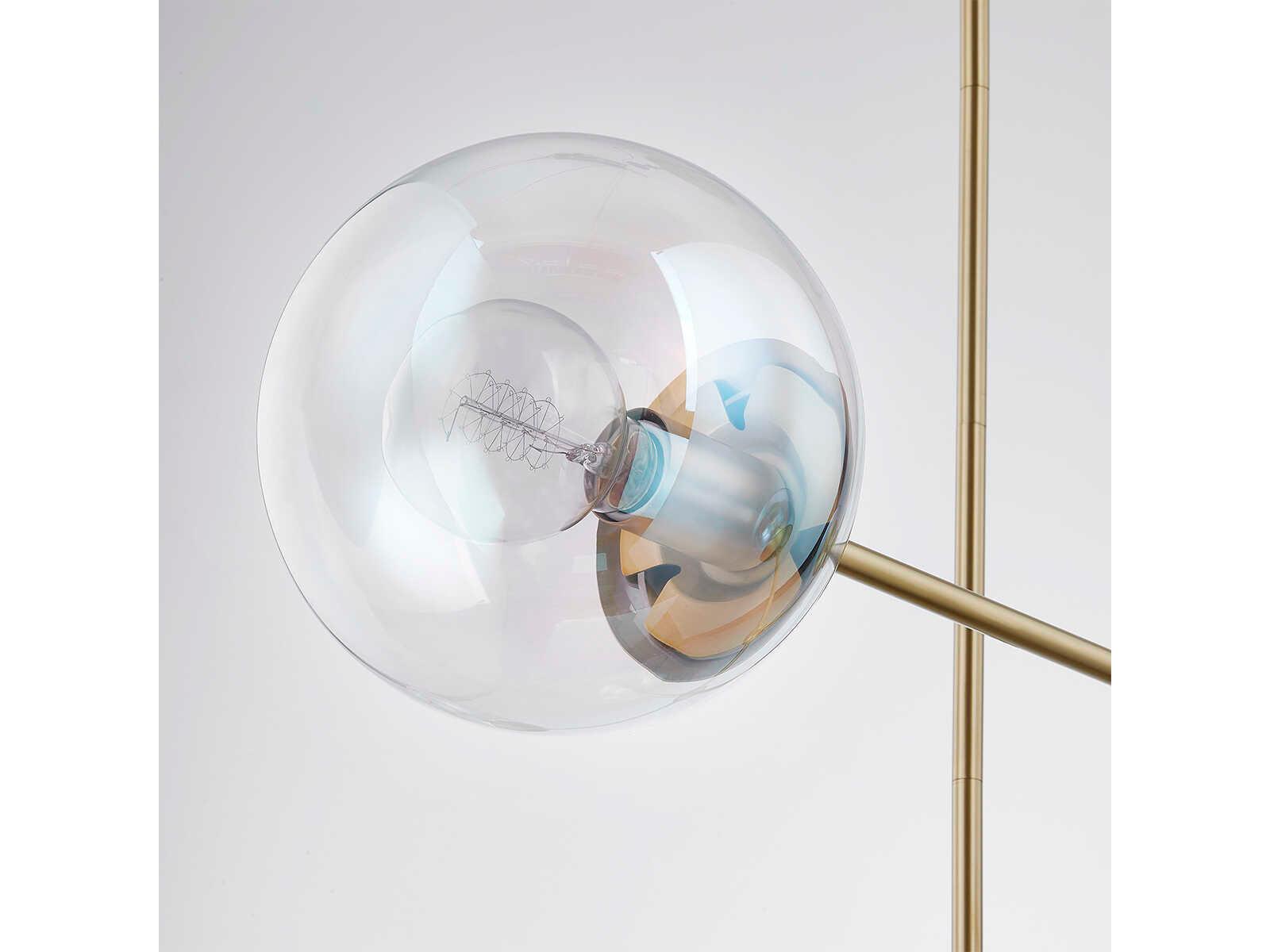 Mitzi Ophelia 5-Light Aged Brass Glass Globe Chandelier