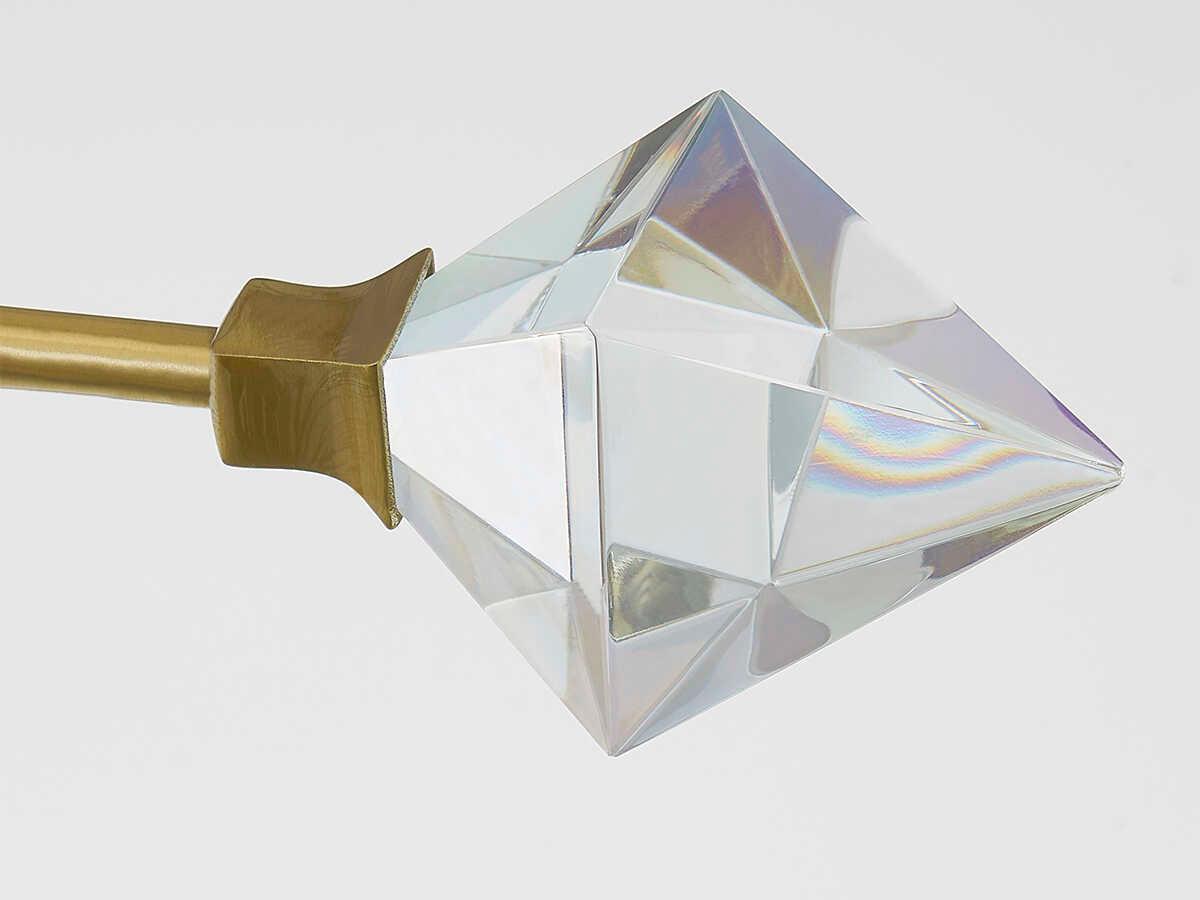 Mitzi Genesis 4-Light Aged Brass Crystal Sputnik Flush Mount