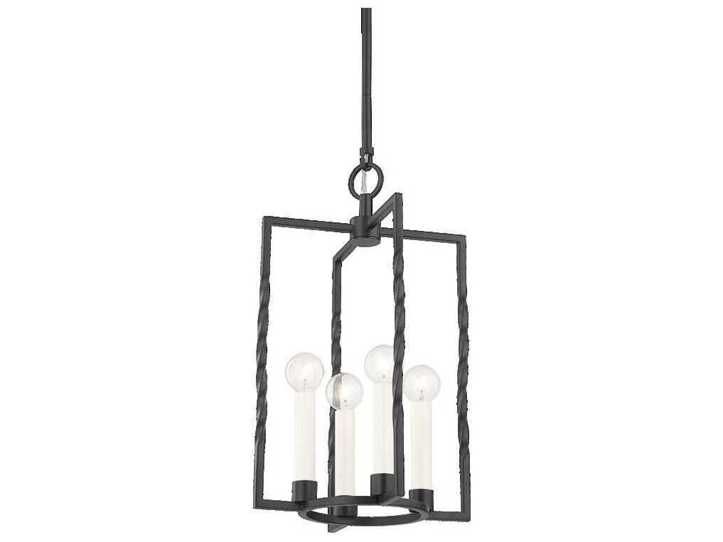Mitzi Adelaide 4-Light Textured Black Geometric Mini Pendant