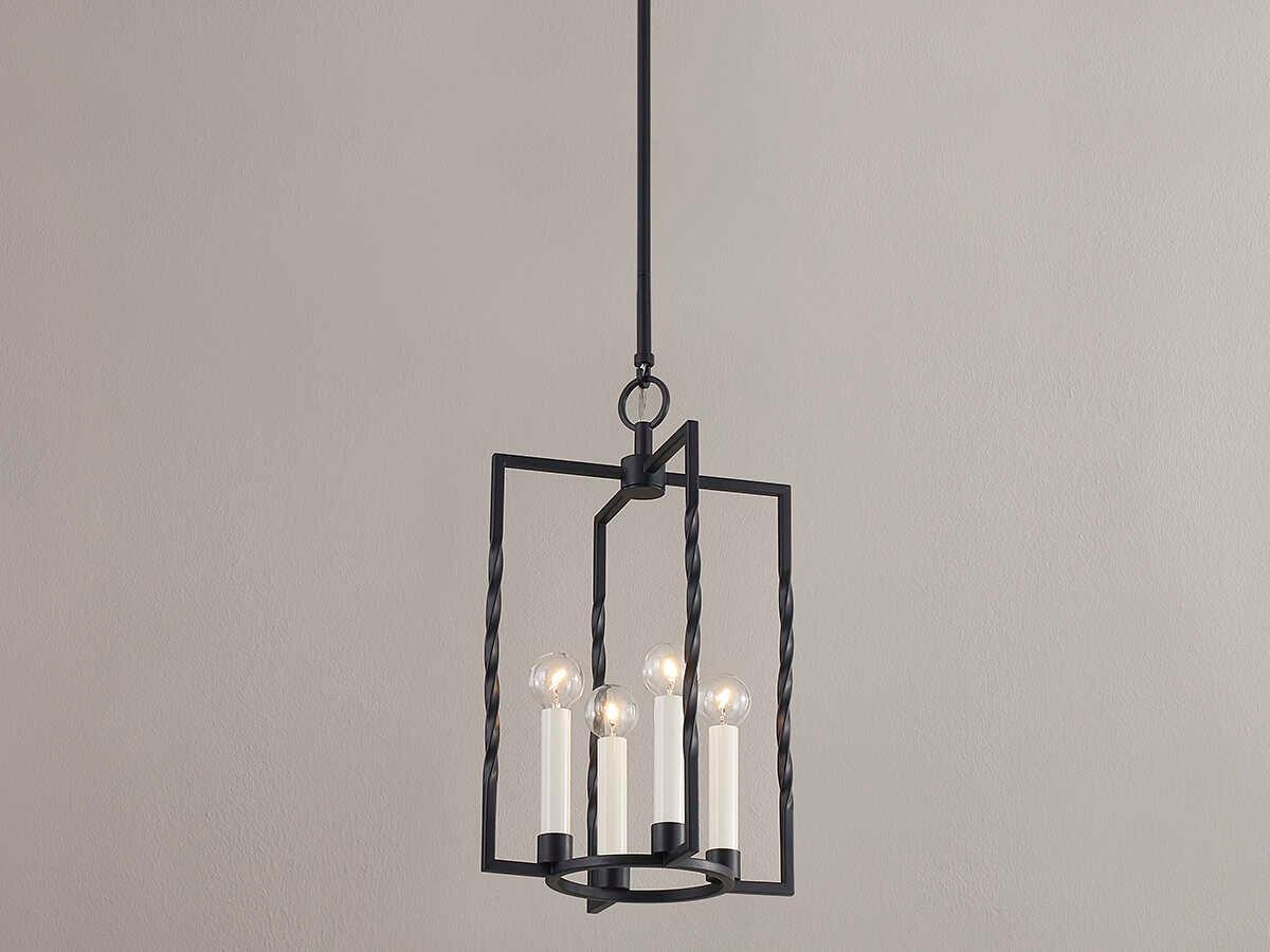 Mitzi Adelaide 4-Light Textured Black Geometric Mini Pendant