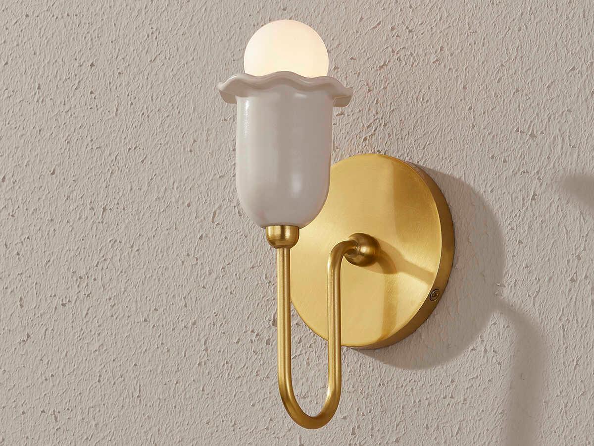 Mitzi Delilah 1-Light Aged Brass Wall Sconce
