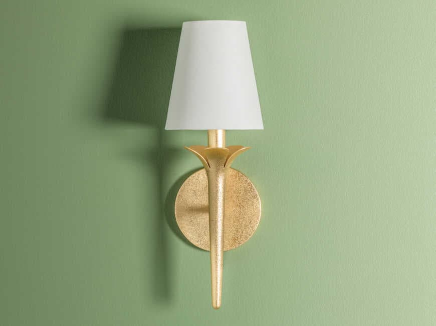 Mitzi Emily 1-Light Gold Leaf Wall Sconce