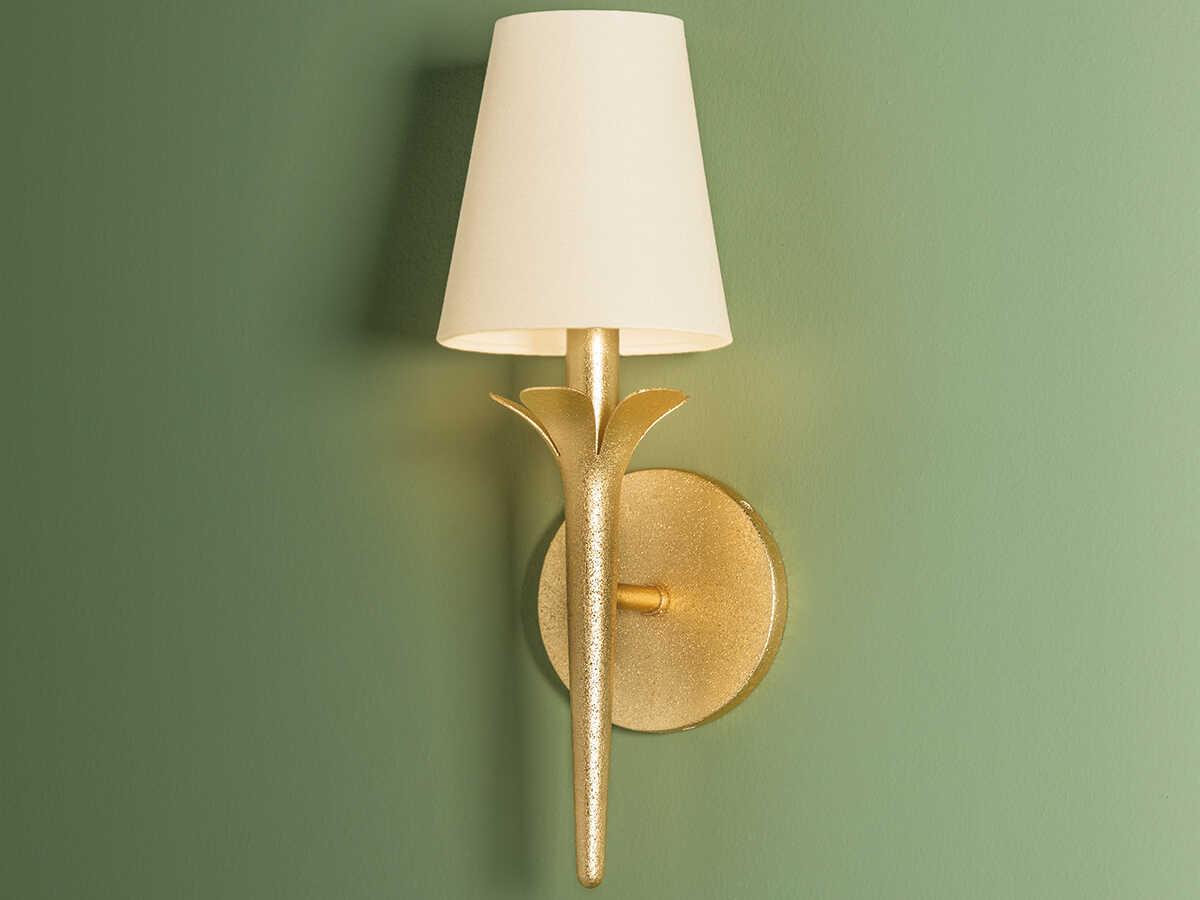 Mitzi Emily 1-Light Gold Leaf Wall Sconce