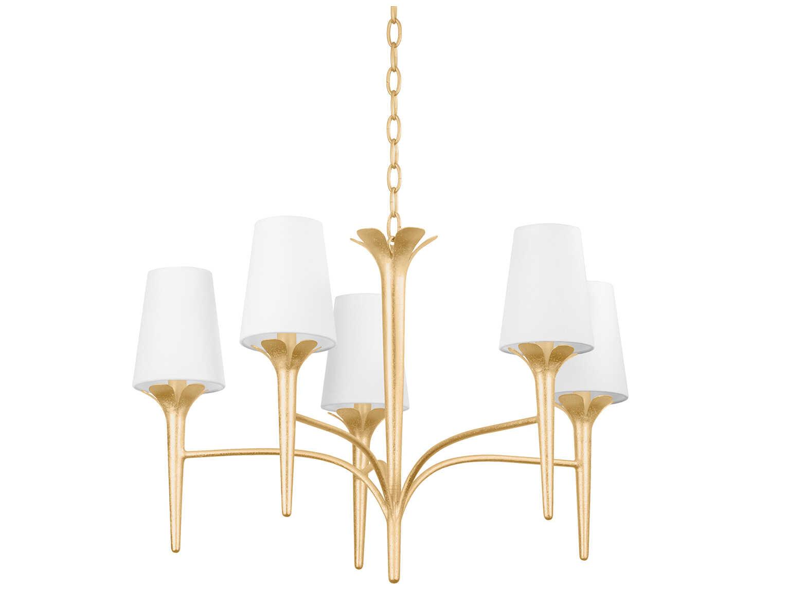 Mitzi Emily 5-Light Gold Leaf Candelabra Chandelier
