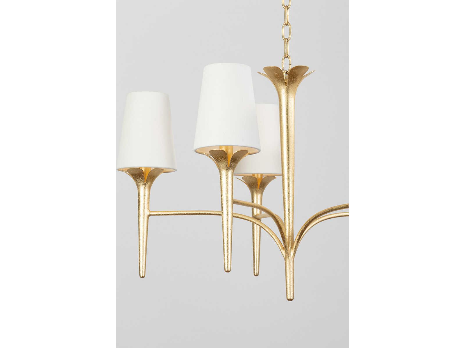Mitzi Emily 5-Light Gold Leaf Candelabra Chandelier