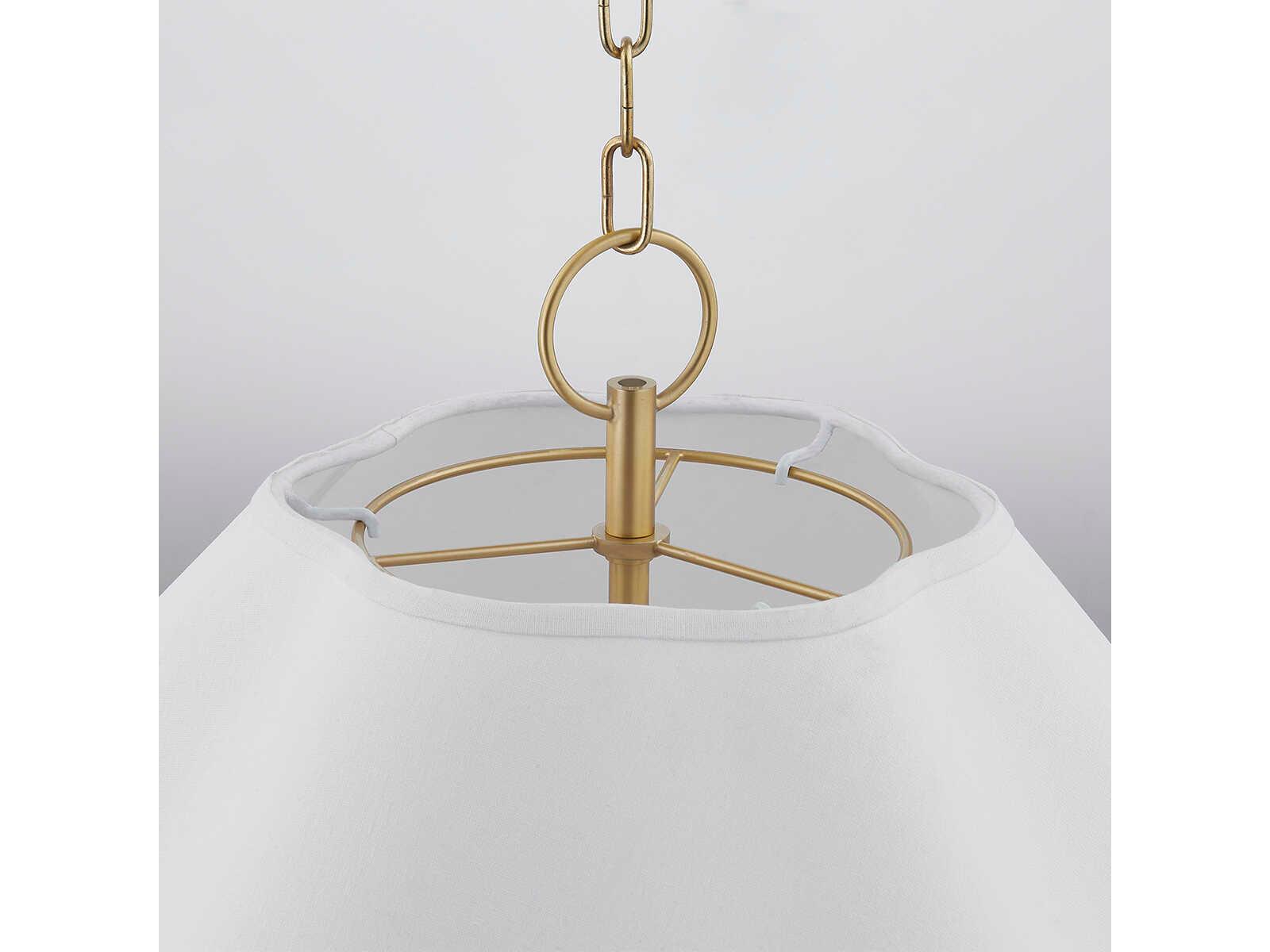 Mitzi Rosanna 4-Light Aged Brass White Candelabra Empire Chandelier